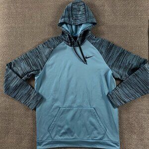 Nike Dri Fit Pullover Hoodie Men's 2XLT Big and Tall Blue Spell Out 860483 449